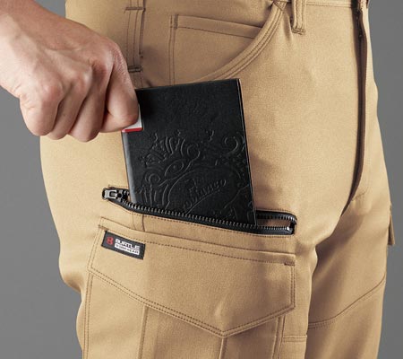 右:長財布・レベルブック収納ポケット(深さ23.0�)