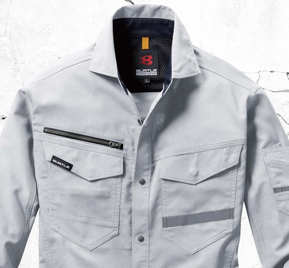 バートル 9095 | 帯電防止 スーパーストレッチ 長袖シャツ | 作業服の激安通販ならカスタマイズプロ